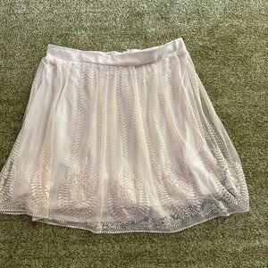 Urban Outfitters Kimchi Blue Cream Lace Mini Skirt Large